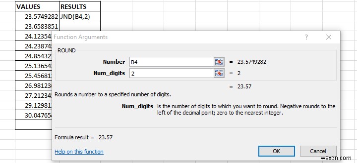 วิธีปัดเศษตัวเลขใน Excel โดยใช้ฟังก์ชัน ROUND 