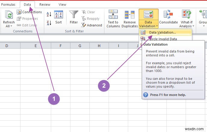 วิธีสร้างรายการดรอปดาวน์ใน Microsoft Excel 