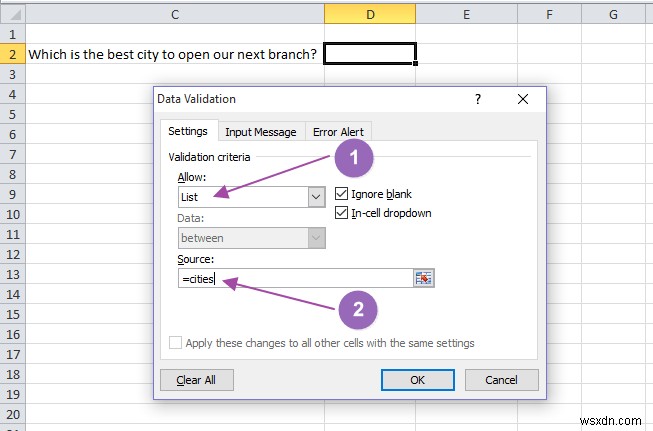 วิธีสร้างรายการดรอปดาวน์ใน Microsoft Excel 