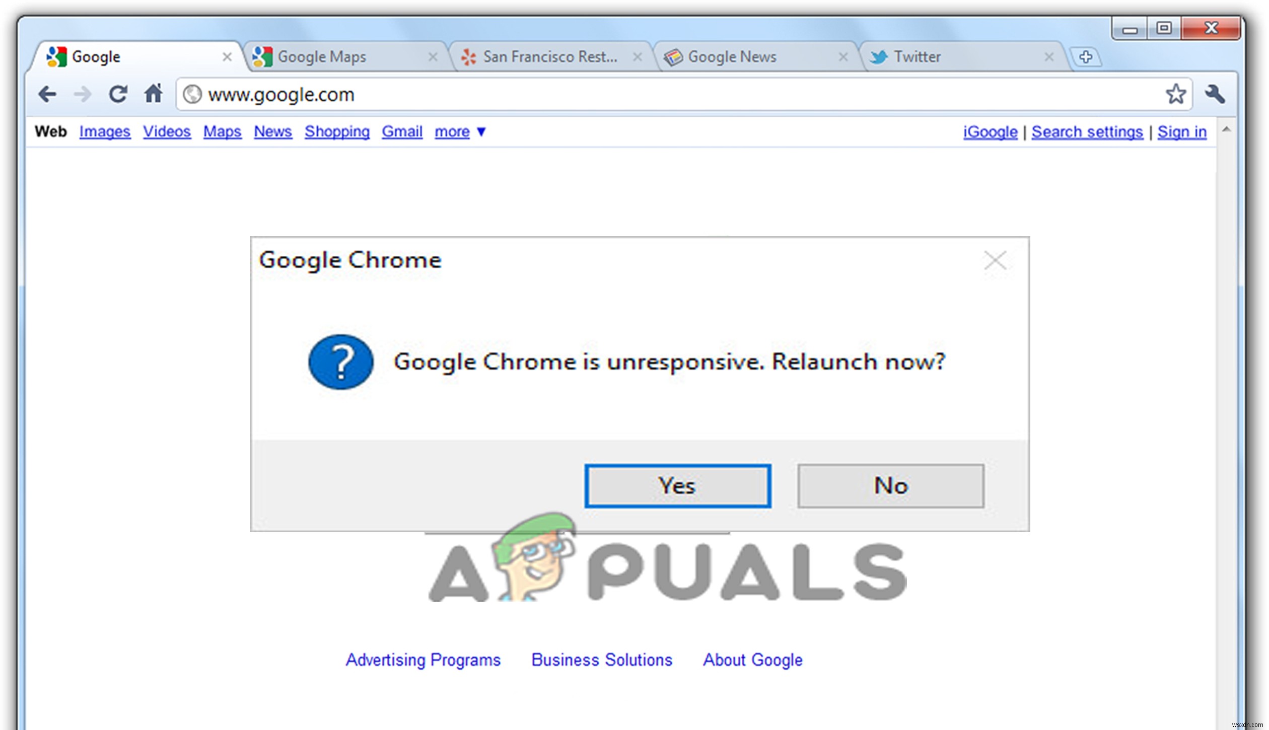 วิธีแก้ไขข้อผิดพลาด “Google Chrome ไม่ตอบสนอง” 