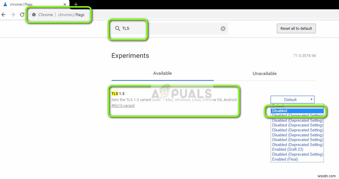 วิธีแก้ไขข้อผิดพลาด  ERR_SSL_VERSION_INTERFERENCE  บน Google Chrome 