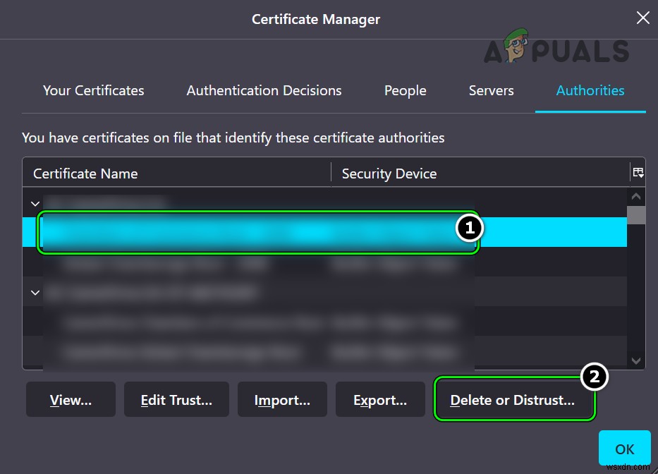 แก้ไข:ข้อผิดพลาด  Sec_Error_Reused_Issuer_And_Serial Warning  บนเบราว์เซอร์ 