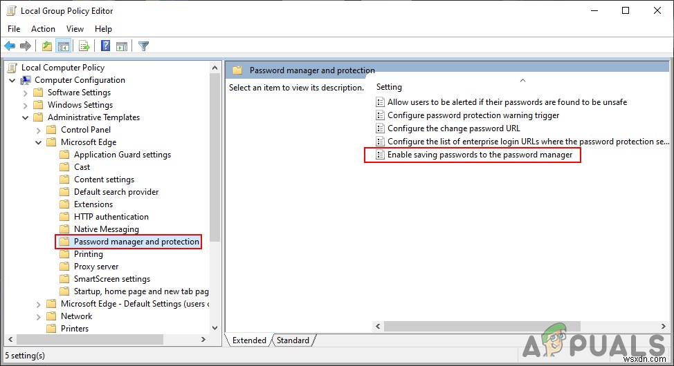 จะเปิดใช้งานหรือปิดใช้งานการบันทึกรหัสผ่านใน Microsoft Edge ใน Windows 10 ได้อย่างไร 