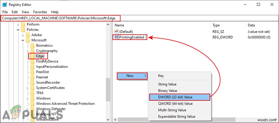 วิธีปิดการใช้งานการพิมพ์ใน Microsoft Edge บน Windows 10 