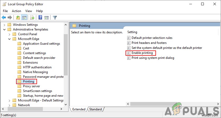 วิธีปิดการใช้งานการพิมพ์ใน Microsoft Edge บน Windows 10 