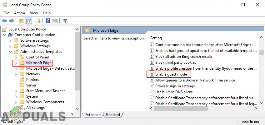 วิธีปิดการใช้งานโหมดผู้เยี่ยมชมใน Microsoft Edge 