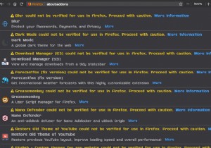 แก้ไข:ส่วนเสริม Firefox ไม่ทำงาน 