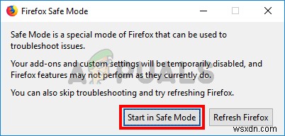 แก้ไข:ส่วนเสริม Firefox ไม่ทำงาน 