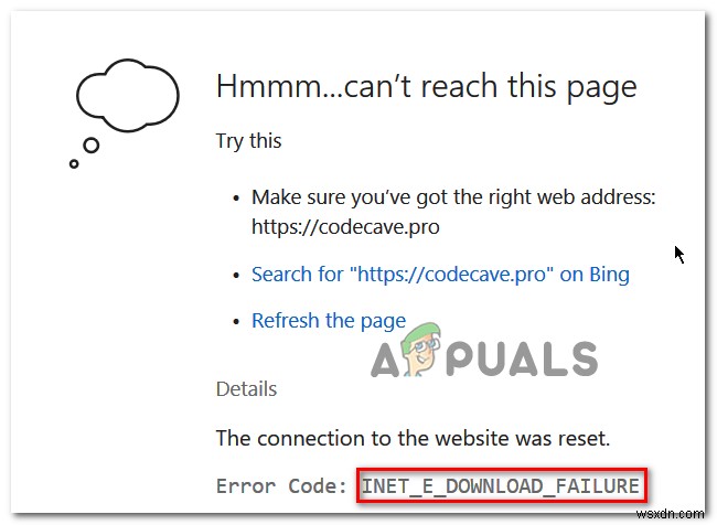 แก้ไข:รหัสข้อผิดพลาด  INET_E_DOWNLOAD_FAILIURE  ใน Edge และ IE 11 