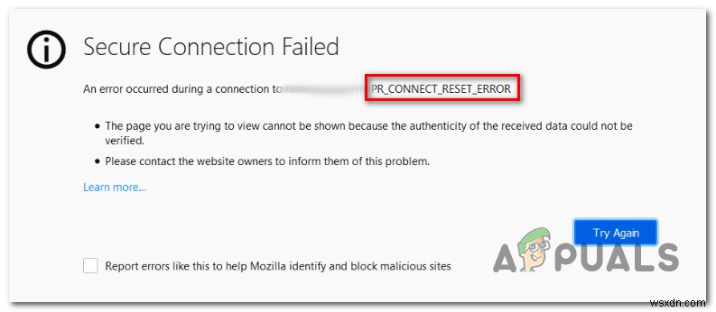 วิธีแก้ไข PR CONNECT RESET ERROR บน Mozilla Firefox 