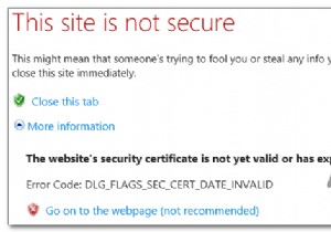 แก้ไข:DLG_FLAGS_SEC_CERT_DATE_INVALID ใน Internet Explorer หรือ Edge 