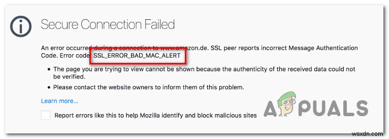 วิธีการแก้ไขข้อผิดพลาด Firefox  SSL_Error_Bad_Mac_Alert ?
