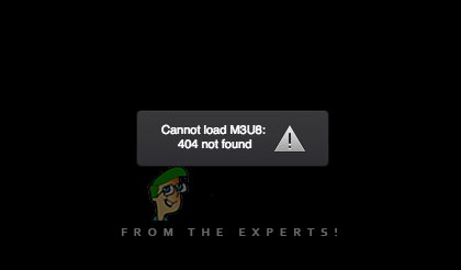 แก้ไข:ไม่สามารถโหลดวิดีโอข้อผิดพลาด M3U8 
