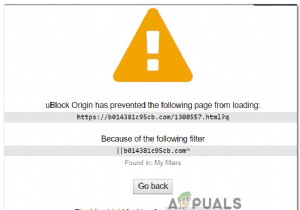 แก้ไข:uBlock Origin ทำให้ไม่สามารถโหลดหน้าต่อไปนี้ได้ 
