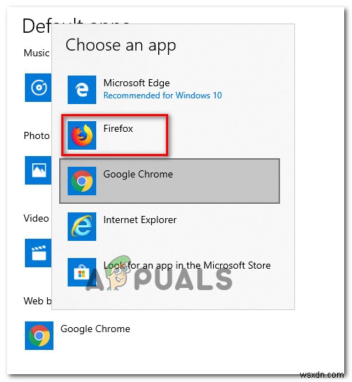 แก้ไข:ไม่สามารถตั้งค่า Firefox เป็นเบราว์เซอร์เริ่มต้นใน Windows 10 