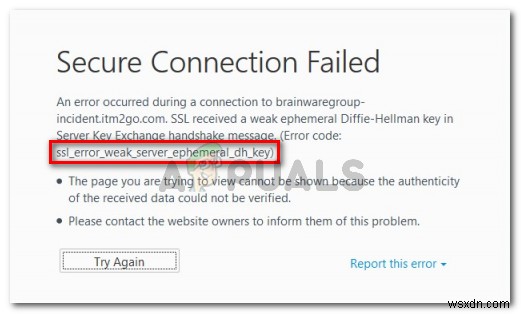 แก้ไข:SSL_Error_Weak_Server_Ephemeral_Dh_Key 