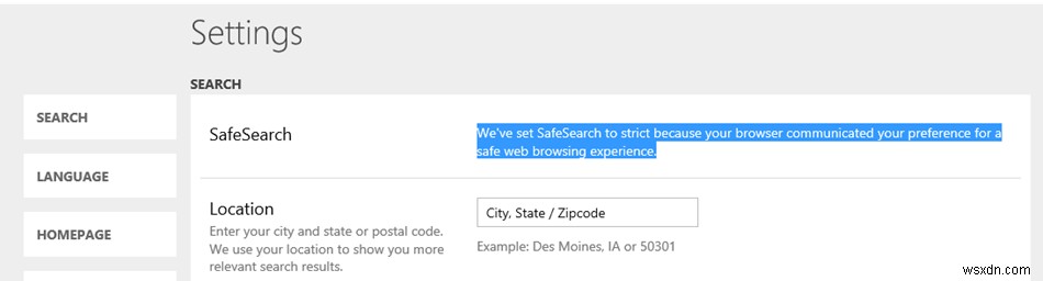 แก้ไข:การค้นหาปลอดภัยจะไม่ปิดใน Microsoft Edge และ IE 