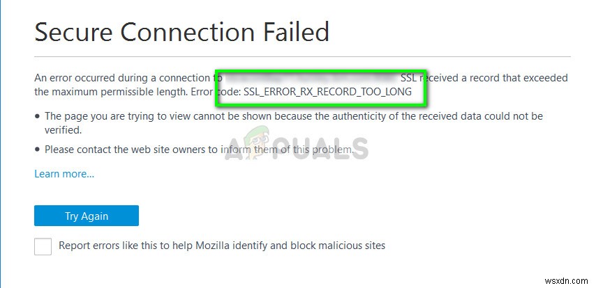 แก้ไข:SSL_ERROR_RX_RECORD_TOO_LONG 