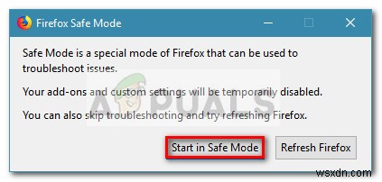 แก้ไข:Firefox ไม่ตอบสนอง 