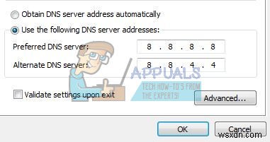 แก้ไข:dns_probe_finished_bad_config บน Google Chrome 