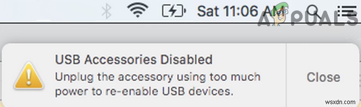 วิธีแก้ไขข้อผิดพลาด“ อุปกรณ์เสริม USB ที่ปิดใช้งาน” บน MacOS 