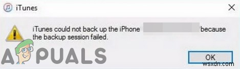 แก้ไข:เซสชันการสำรองข้อมูล iPhone ล้มเหลว 
