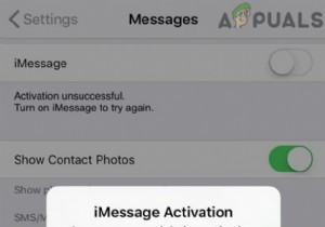 แก้ไข:การเปิดใช้งาน iMessage ล้มเหลว 