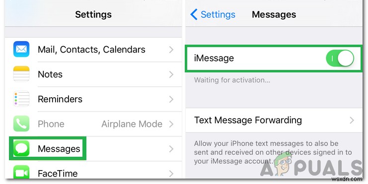 แก้ไข:การเปิดใช้งาน iMessage ล้มเหลว 