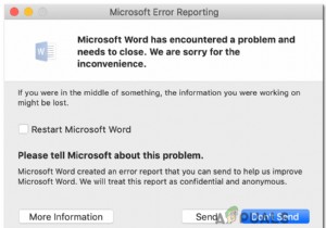 [แก้ไข] ข้อผิดพลาดเมื่อเปิด Word หรือ Outlook บน Mac (EXC_BAD_INSTRUCTION) 