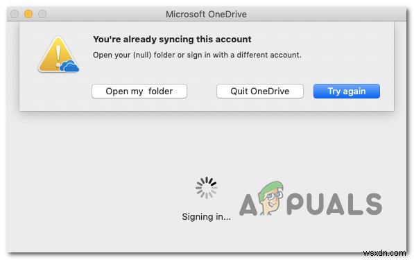 คุณได้ซิงค์บัญชีนี้ใน OneDrive for Mac . แล้ว 