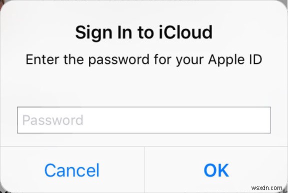 หาก iPhone ของคุณขอให้คุณลงชื่อเข้าใช้ iCloud 