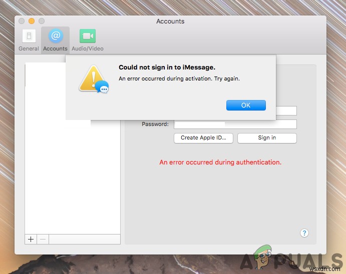 แก้ไขข้อผิดพลาดไม่สามารถลงชื่อเข้าใช้ iMessage บน MacOS 