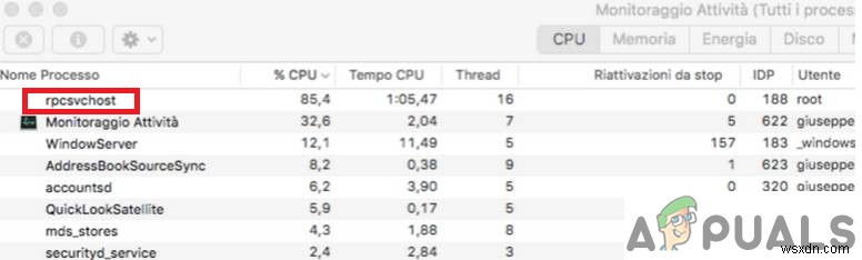  rpcsvchost  คืออะไรและเหตุใดจึงทำงานบน Mac ของฉัน 