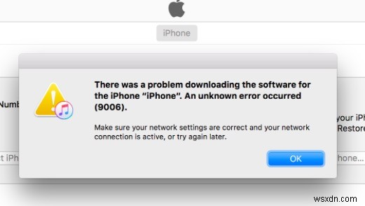 วิธีการแก้ไข  ข้อผิดพลาด 9006  บน iTunes? 