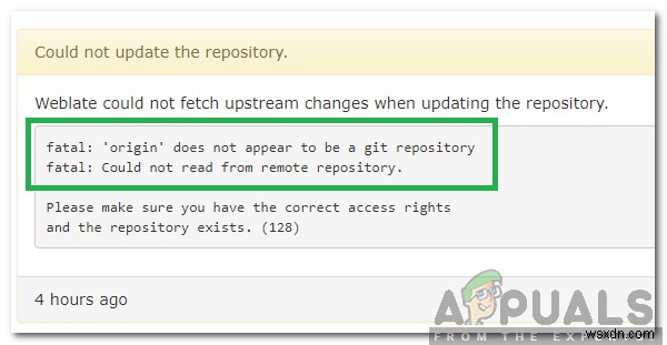วิธีแก้ไขข้อผิดพลาด  Fatal:Origin ไม่ปรากฏว่าเป็น Git Repository  