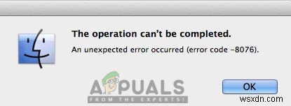 วิธีแก้ไข  รหัสข้อผิดพลาด – 8076  บน macOS 