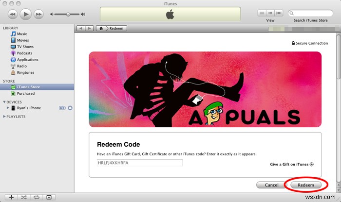 วิธีใช้บัตรของขวัญ iTunes 