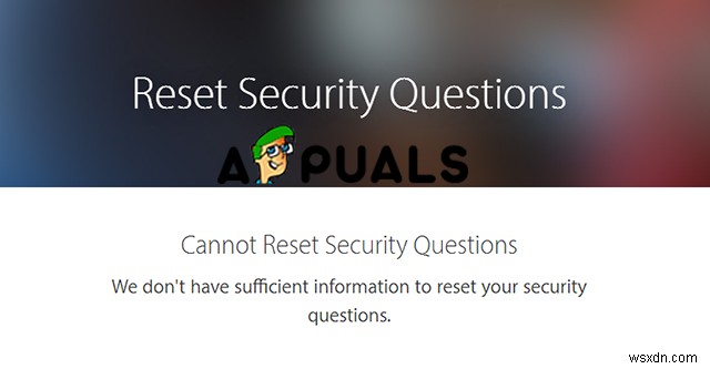 วิธีแก้ไขปัญหาการรีเซ็ตคำถามเพื่อความปลอดภัยของ Apple ID 