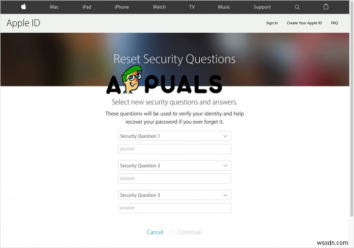 วิธีแก้ไขปัญหาการรีเซ็ตคำถามเพื่อความปลอดภัยของ Apple ID 