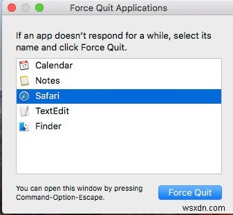 วิธีใช้คำสั่ง Force Quit บน Mac 