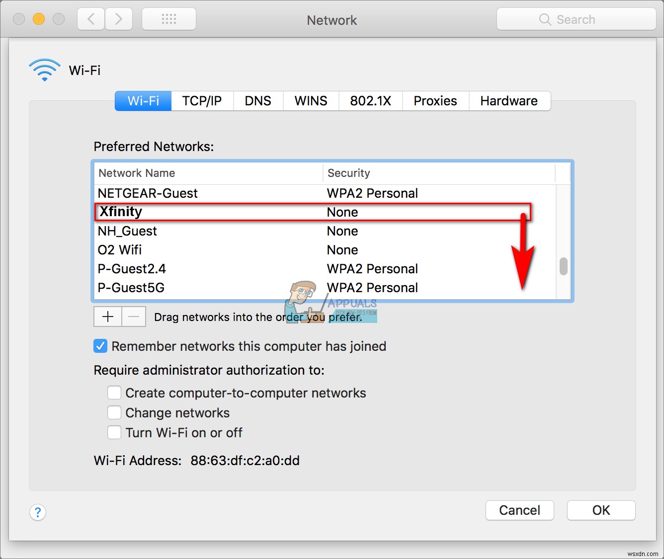 วิธีปิดการใช้งาน Xfinity Wi-Fi บน Mac 