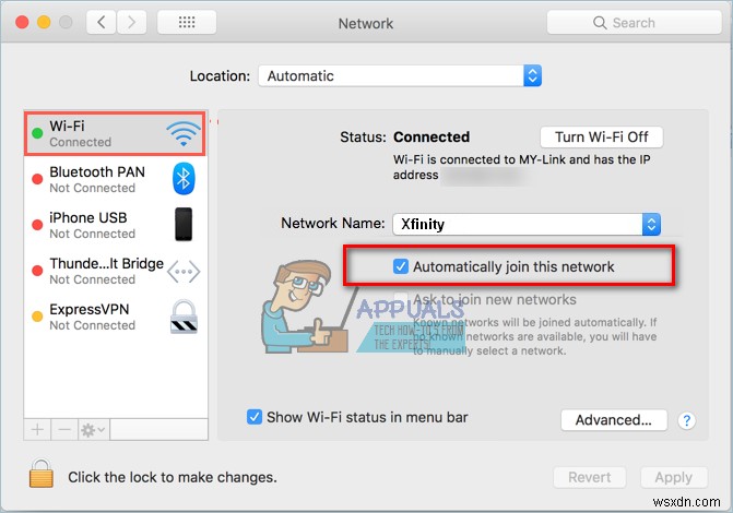 วิธีปิดการใช้งาน Xfinity Wi-Fi บน Mac 