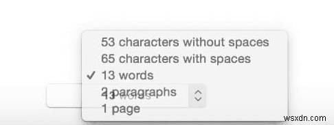 นับอักขระใน Word หรือ Pages บน Mac 