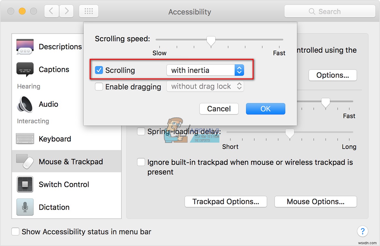 แก้ไข:TrackPad Scroll ไม่ทำงานบน MacOS 