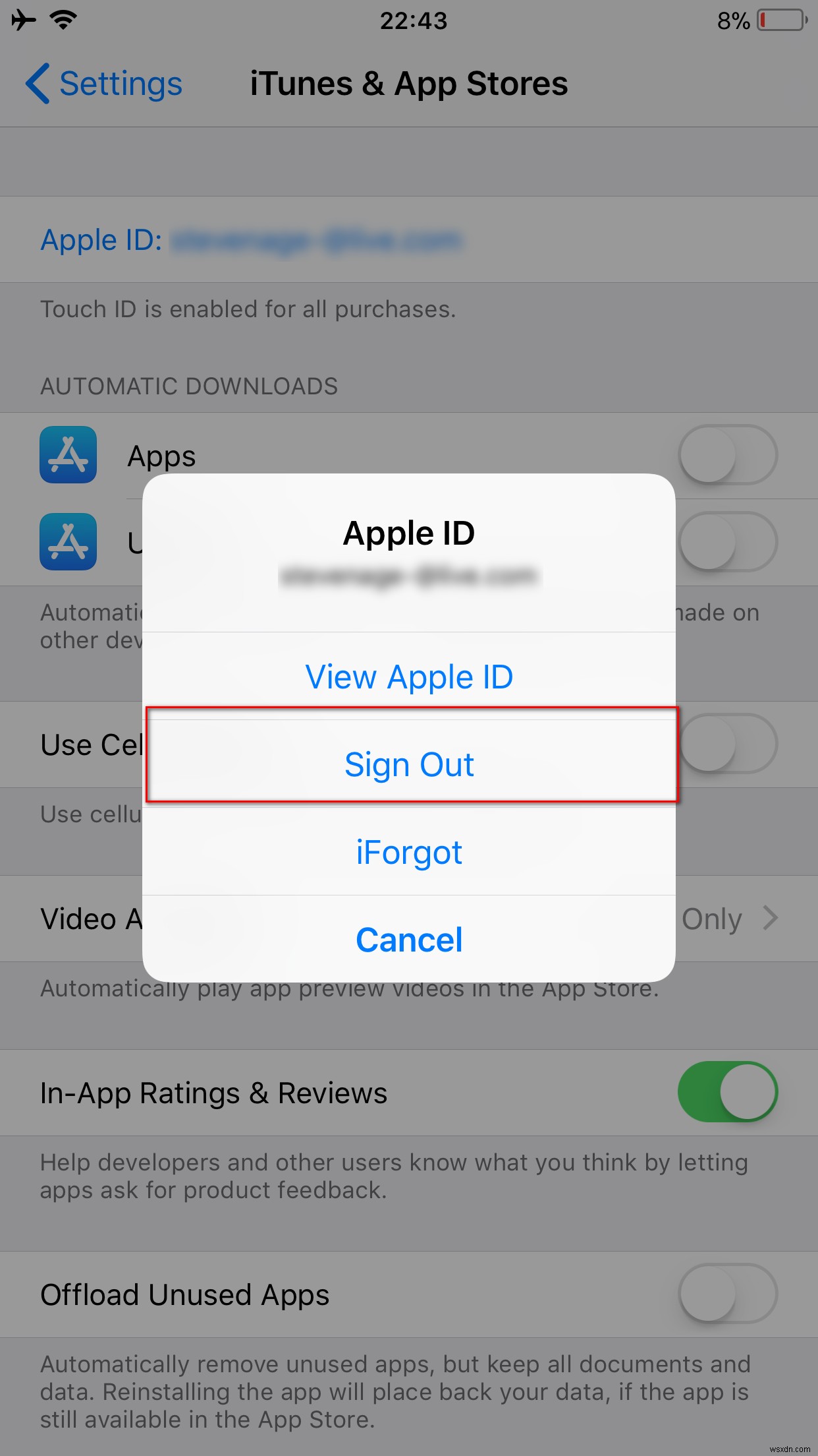 แก้ไข:การตรวจสอบล้มเหลว  มีข้อผิดพลาดในการเชื่อมต่อกับเซิร์ฟเวอร์ Apple ID  