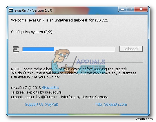 วิธีการ Jailbreak iPhone 4, 4s, 5, 5c, 5s, บน iOS 7 ด้วย Evasi0n (วิธี Windows) 