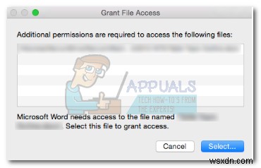 แก้ไข:Office 2016 ให้สิทธิ์การเข้าถึงข้อผิดพลาดบน MacOS 