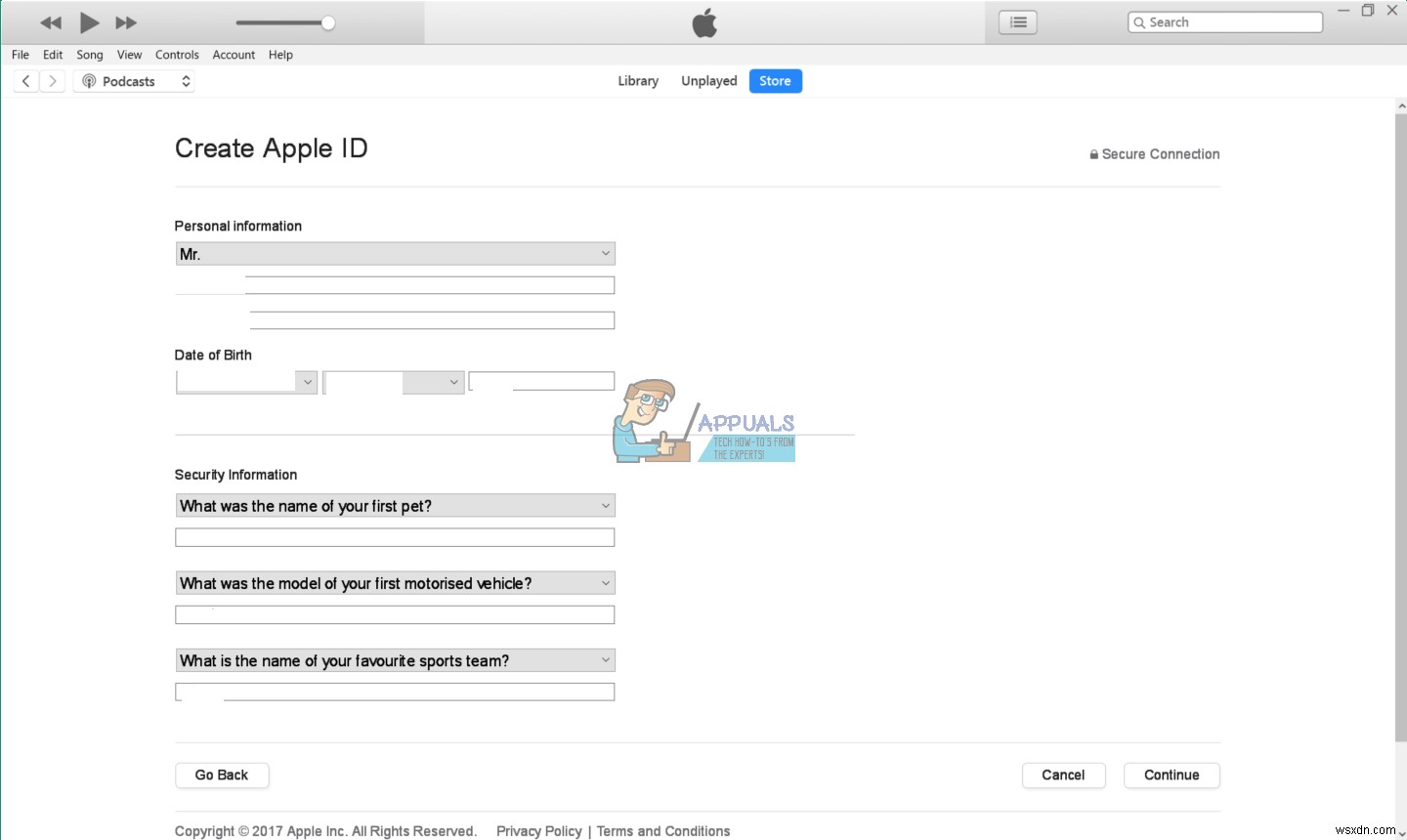วิธีสร้าง Apple ID โดยไม่ต้องใช้บัตรเครดิต