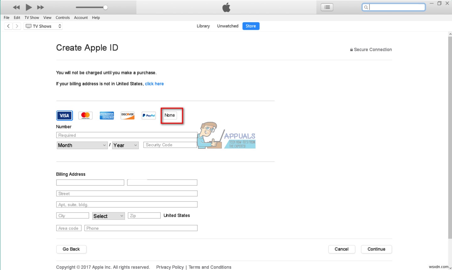 วิธีสร้าง Apple ID โดยไม่ต้องใช้บัตรเครดิต