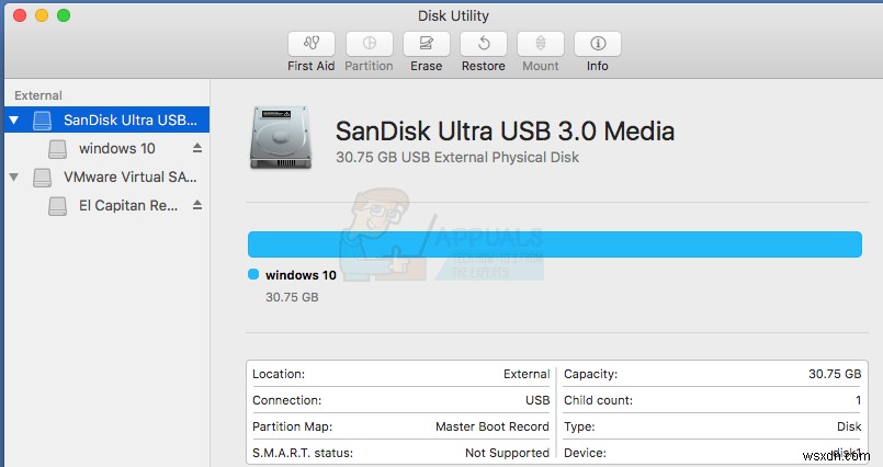 วิธีฟอร์แมตการ์ด microSD บน MacOS 